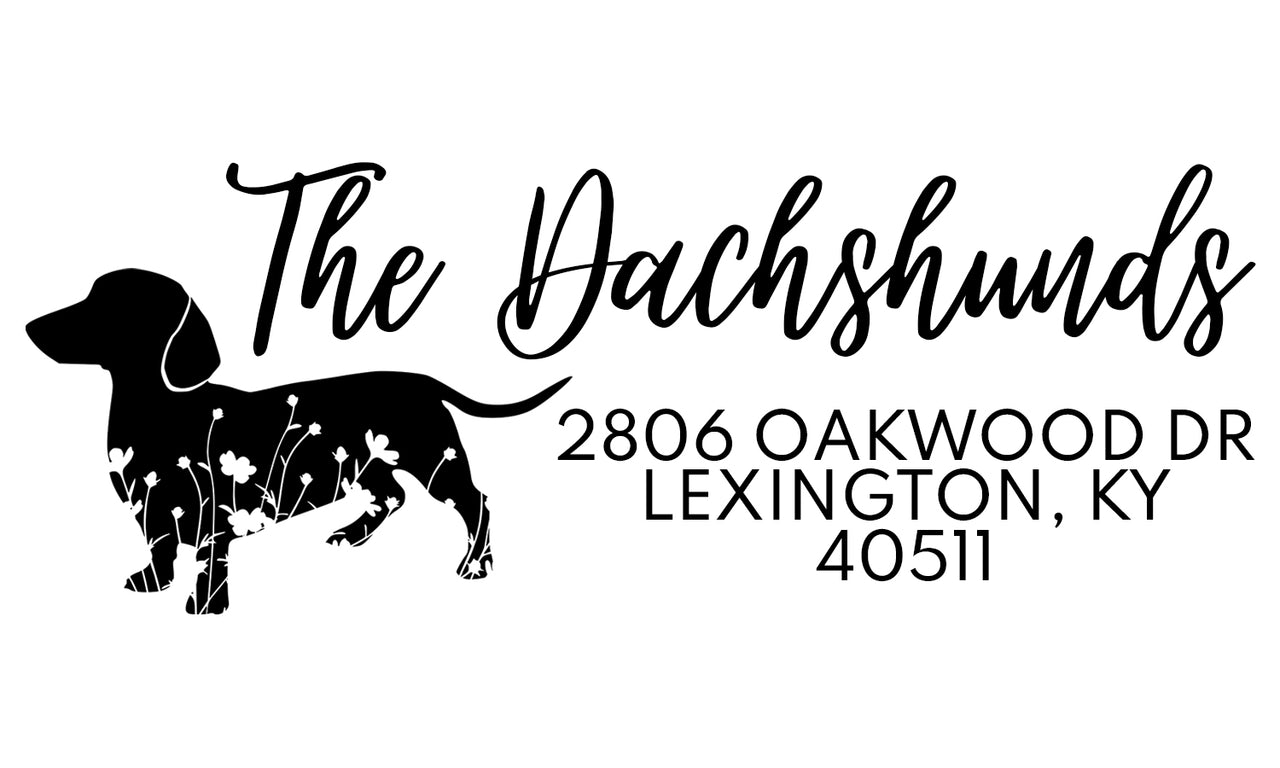 Dachshund Address Stamp