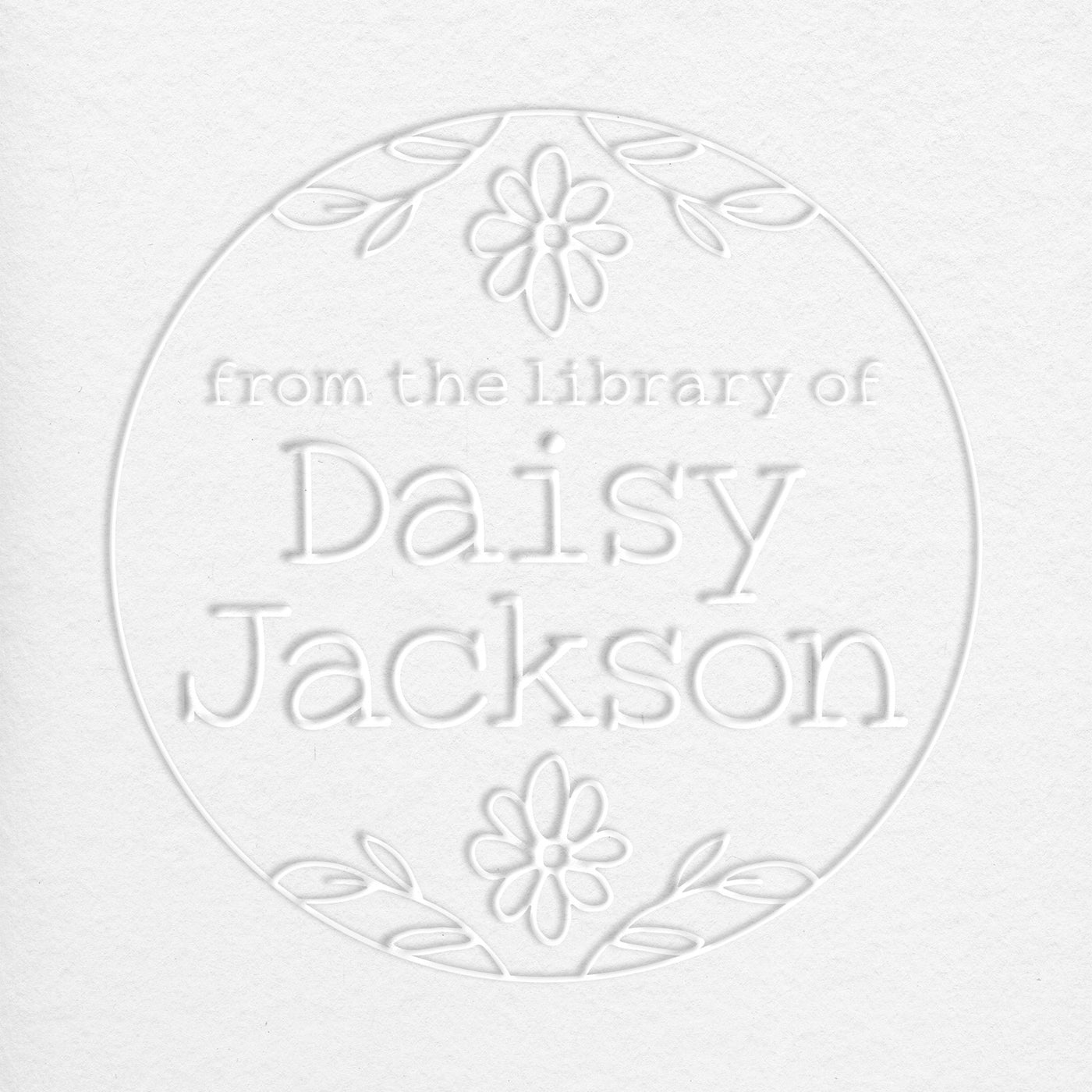 Daisy Round Book Embosser - Boutique Stamps & Gifts