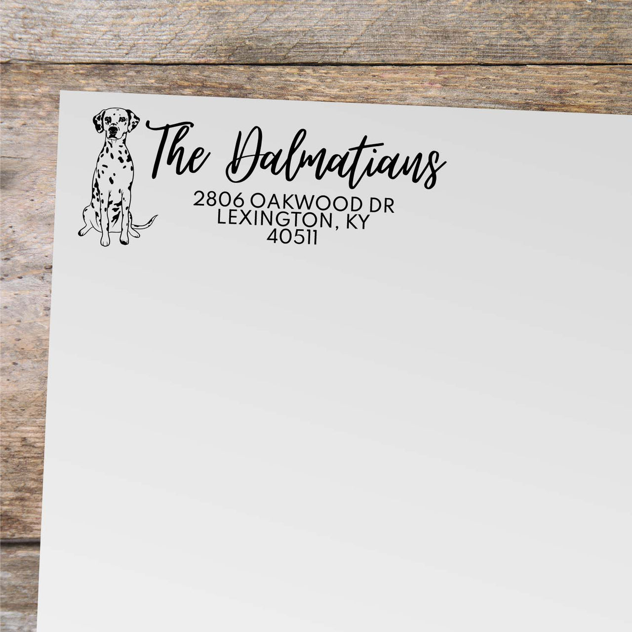 Dalmatian Address Stamp