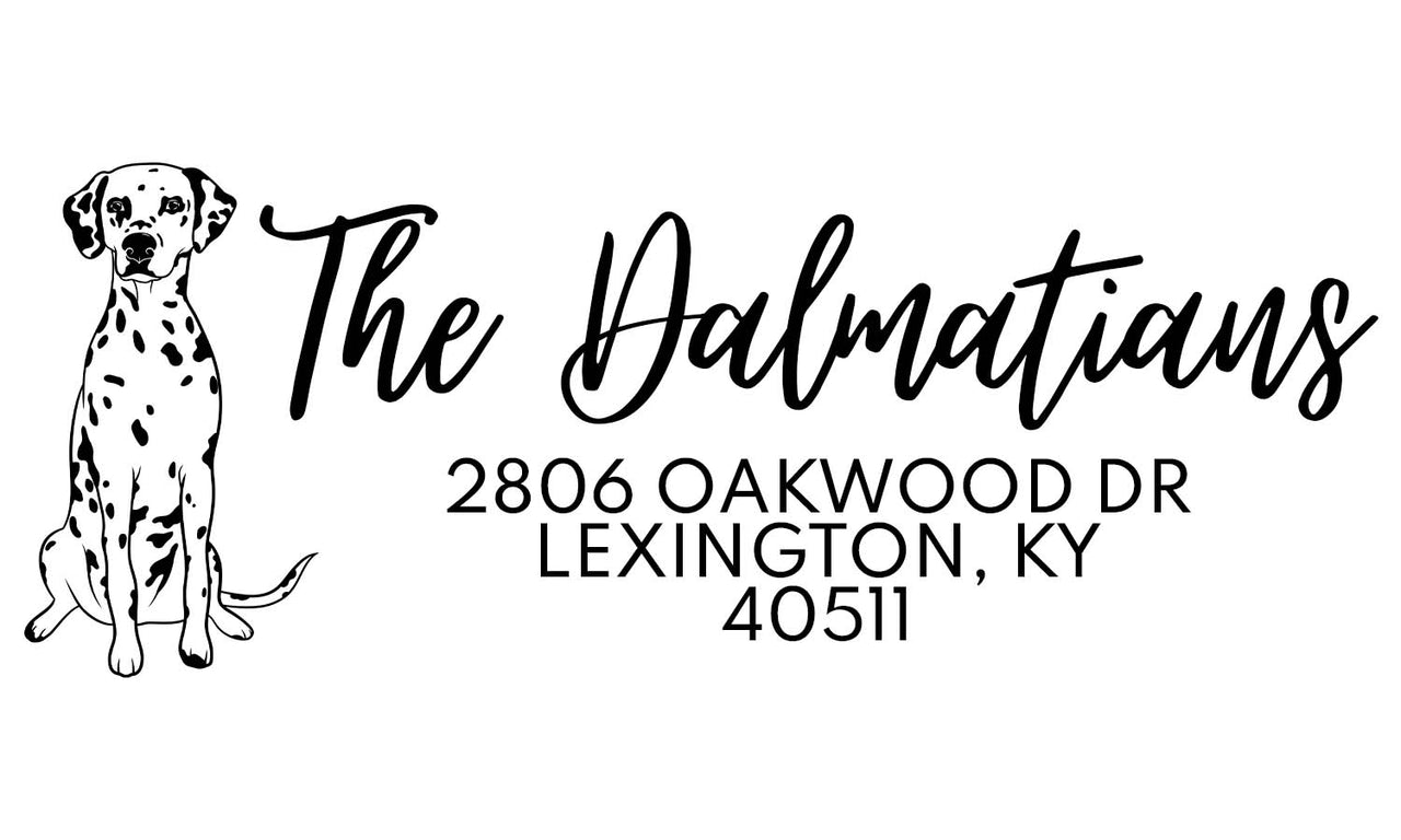 Dalmatian Address Stamp