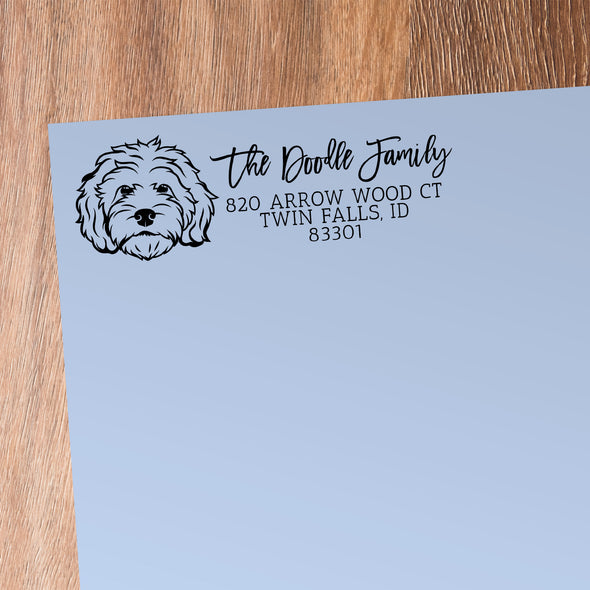 Goldendoodle Address Stamp