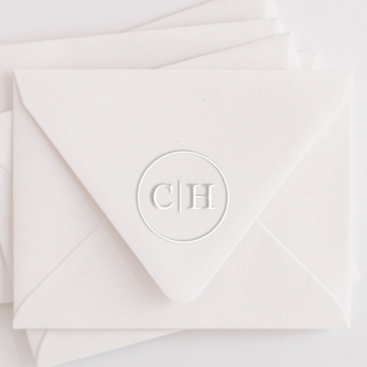 Double Letter Round Monogram Embosser