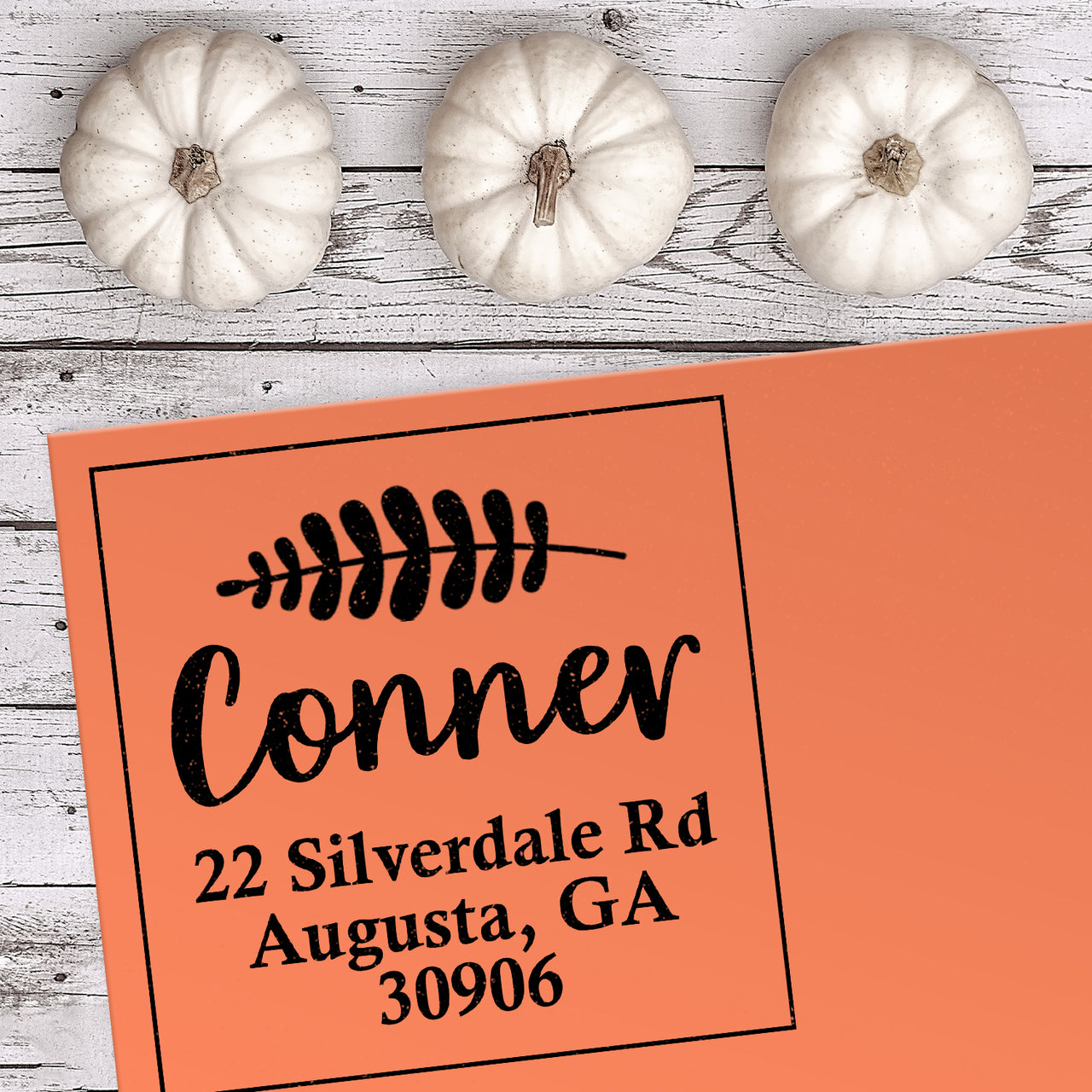 Fall Leaf Address Stamp