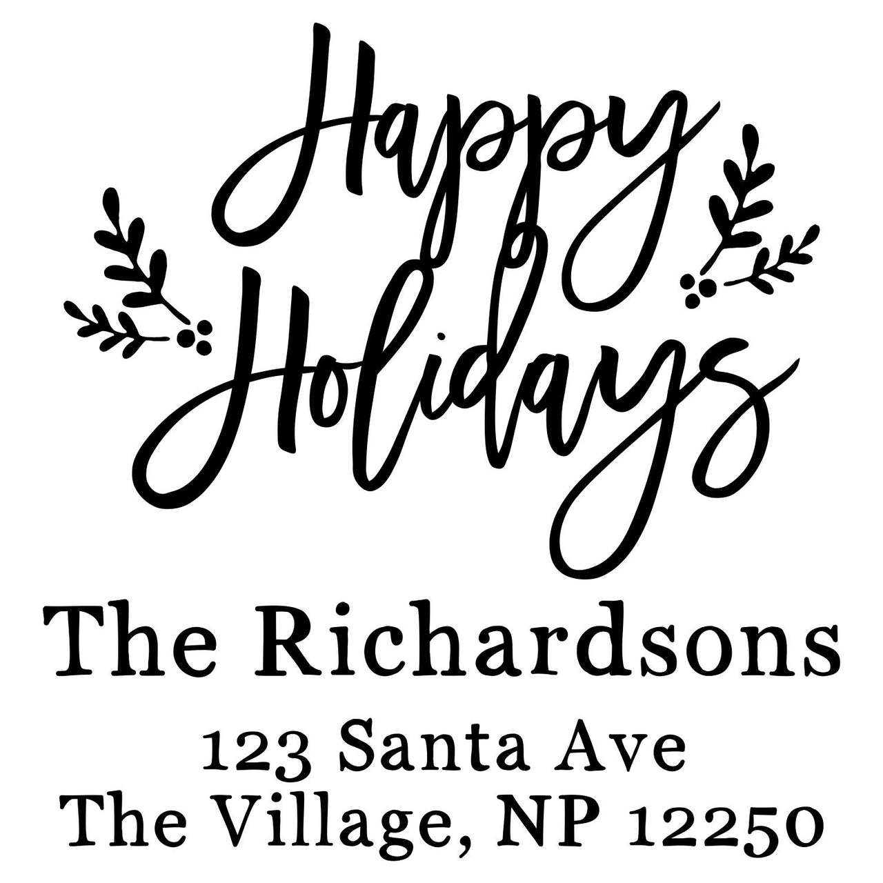 Farmhouse Holiday Address Stamp
