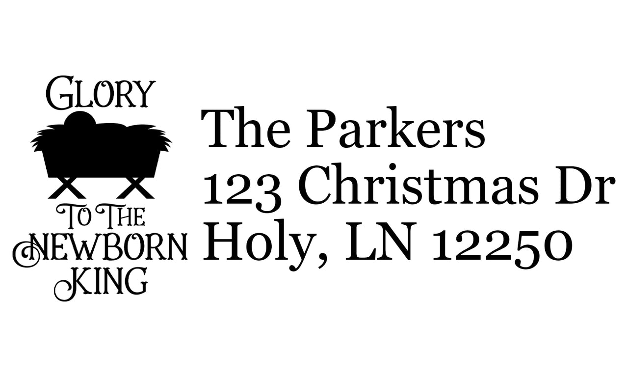 Glory to the Newborn King Address Stamp