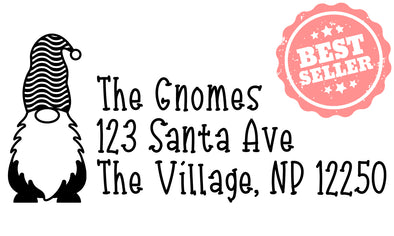 Christmas Gnome Address Stamp