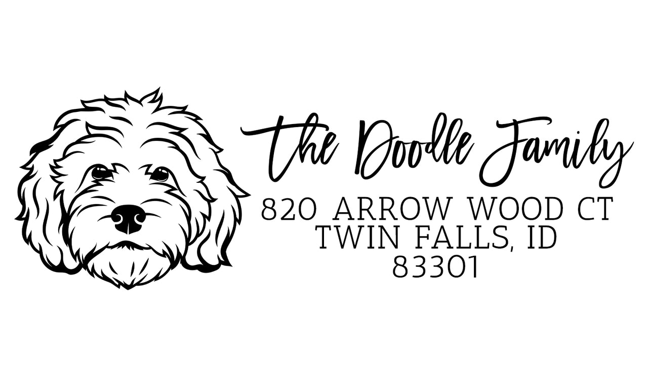 Goldendoodle Address Stamp
