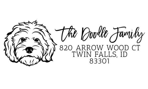 Goldendoodle Address Stamp