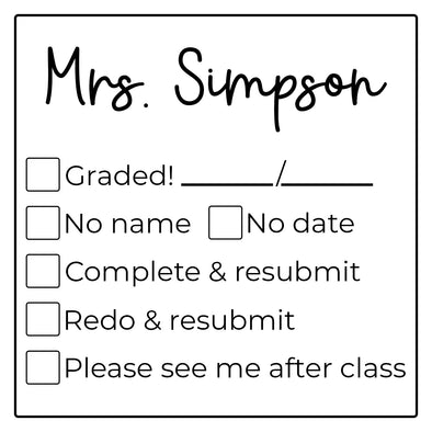 Grading Teacher Stamp