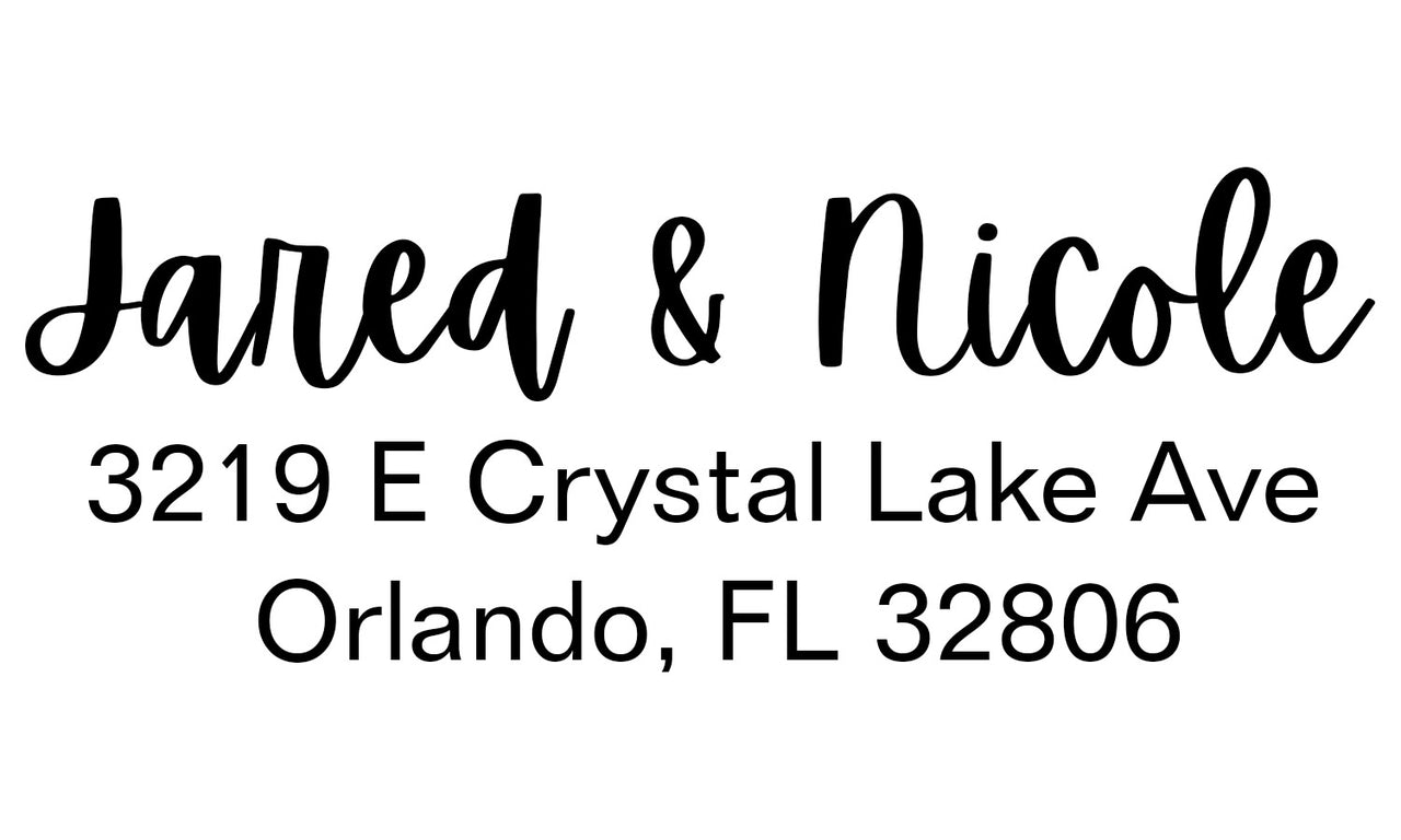 Happy Couple Address Stamp