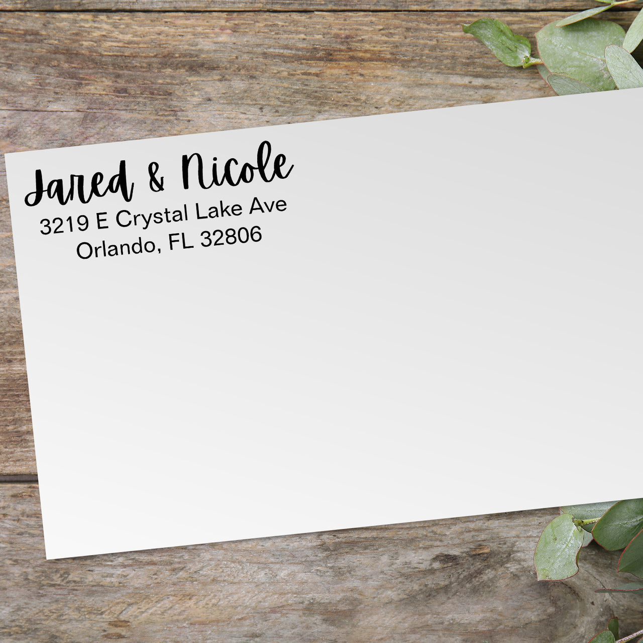 Happy Couple Address Stamp