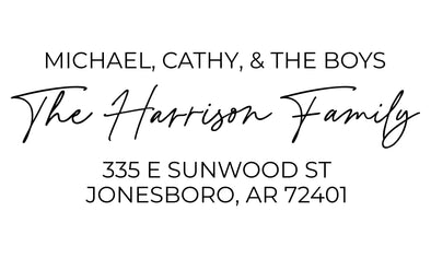 The Harrison Family Address Stamp