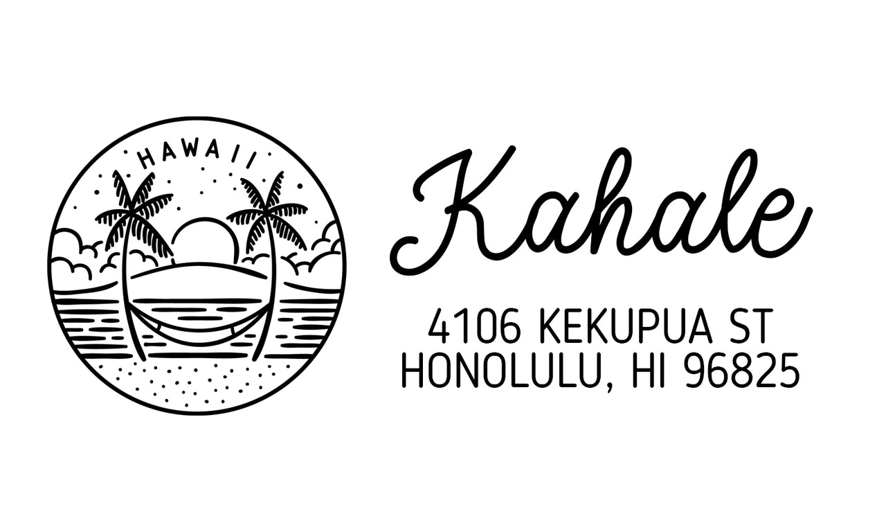 Hawaii Address Stamp