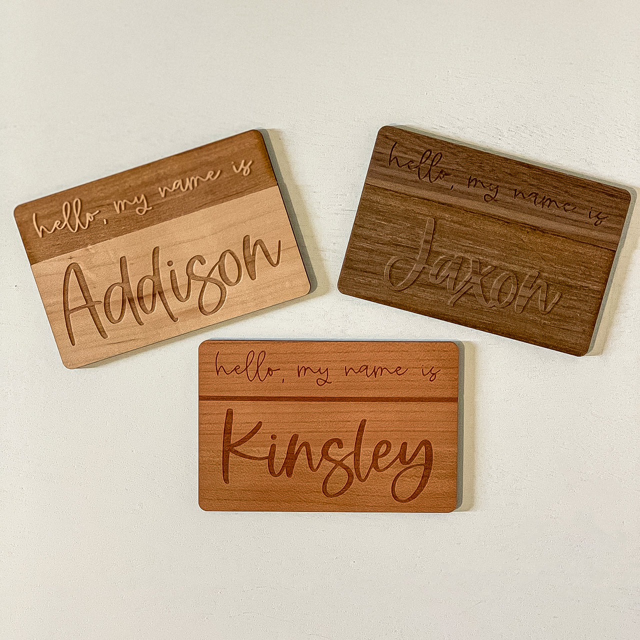 Hello My Name Is Wood Sign