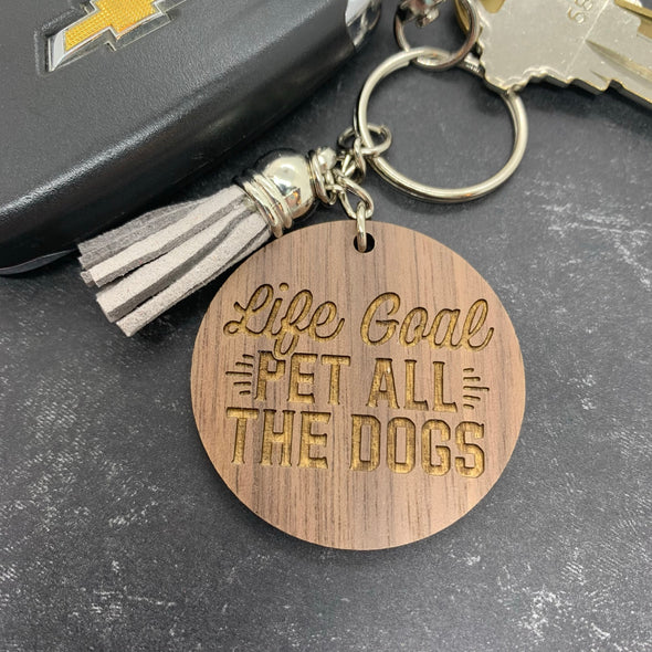 Pet All The Dogs Keychain