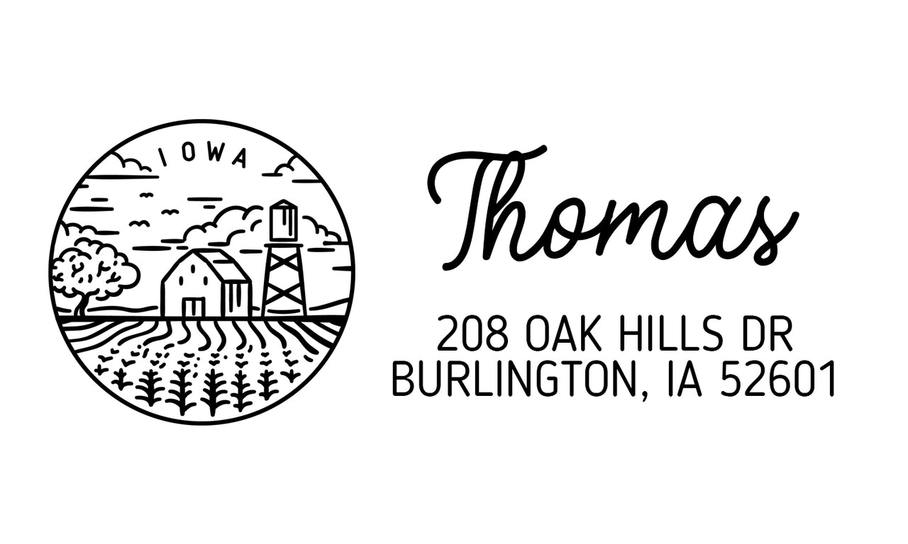 Iowa Address Stamp
