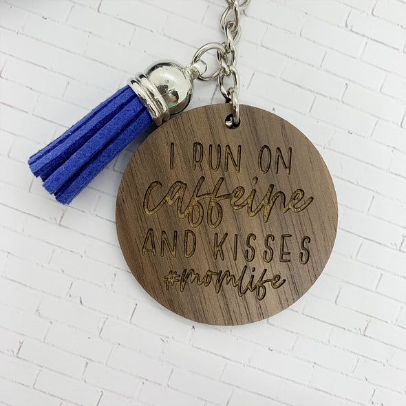 Caffeine and Kisses Keychain