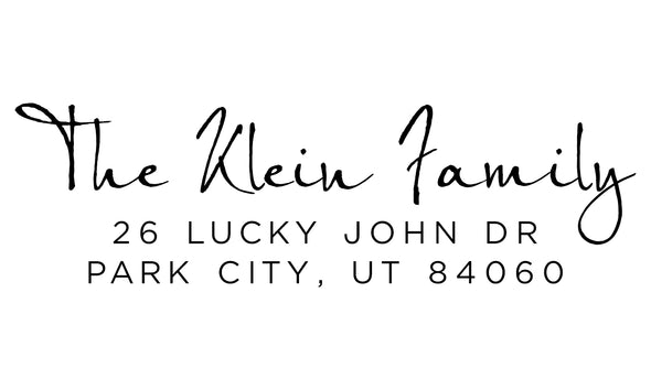 Klein Address Stamp