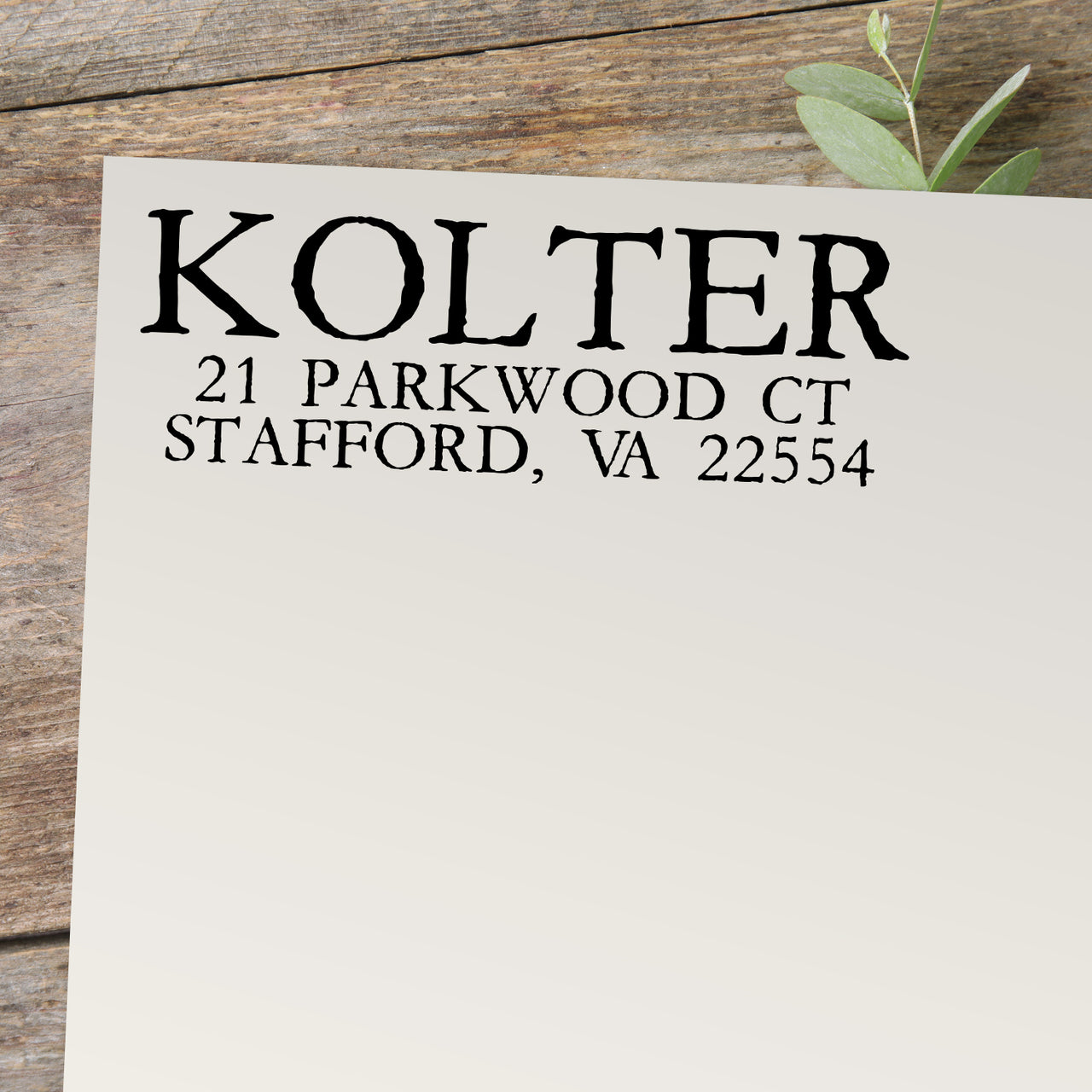 Kolter Address Stamp