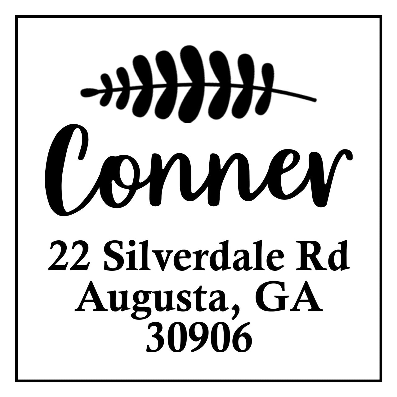 Fall Leaf Address Stamp