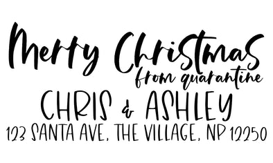 Merry Christmas from Quarantine Address Stamp