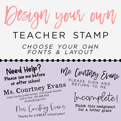 Design Your Own Teacher Stamp