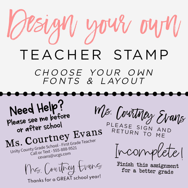 Creative Teacher Stamps In An Assortment Of Designs 