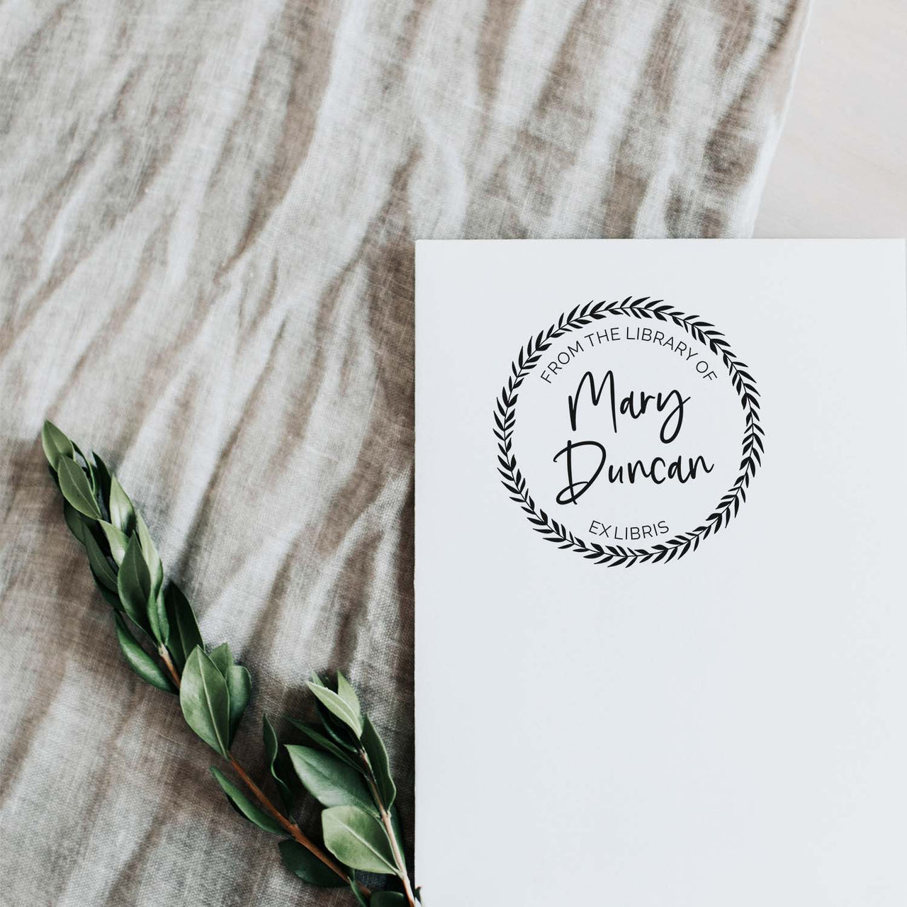 Wreath Library Stamp