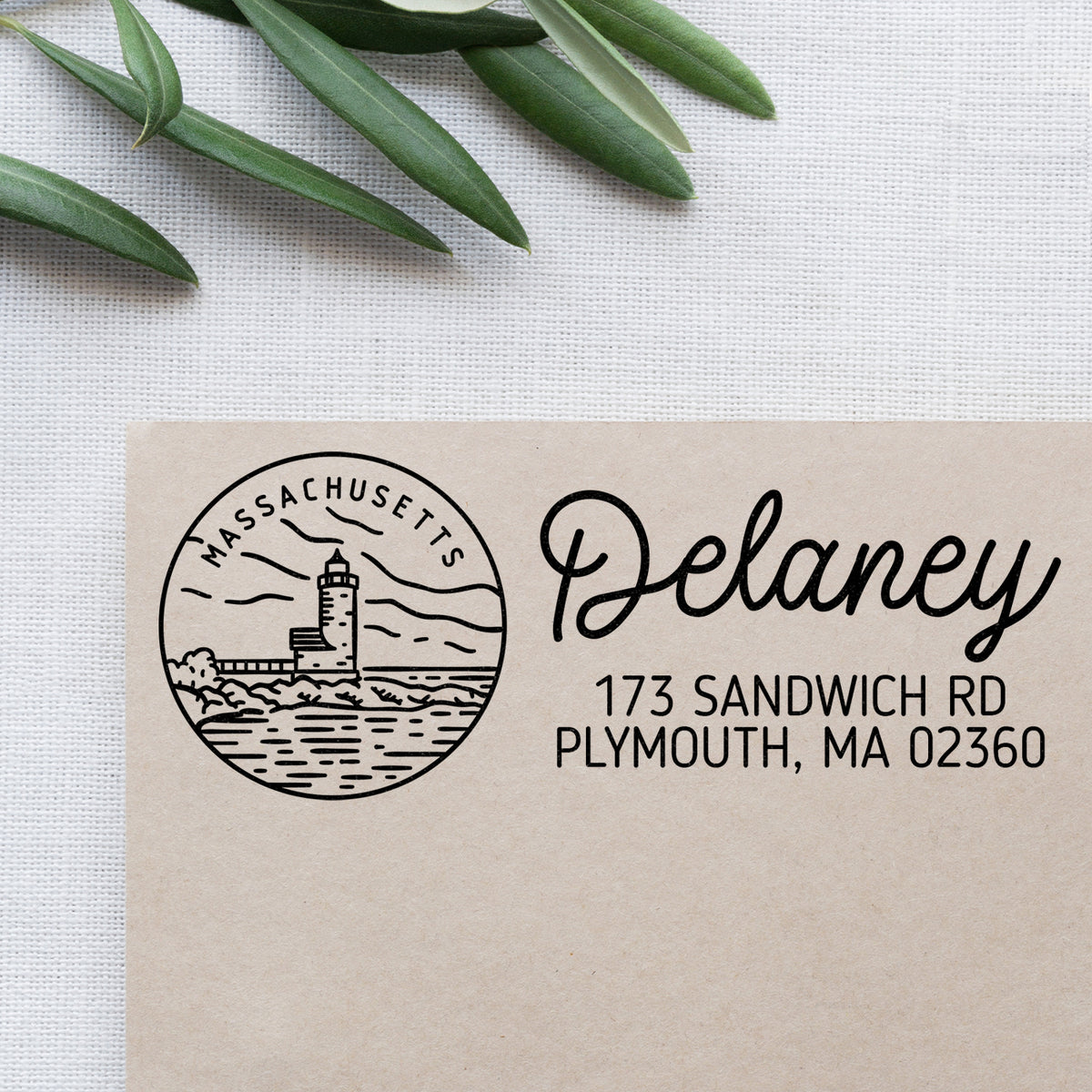 Massachusetts Address Stamp Boutique Stamps & Gifts