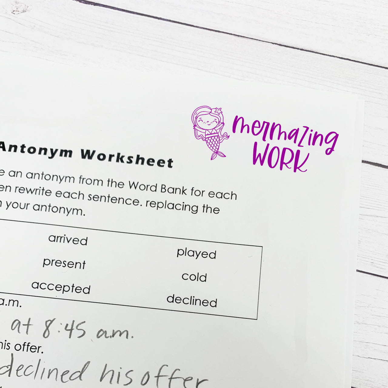 Mermazing Work Teacher Stamp