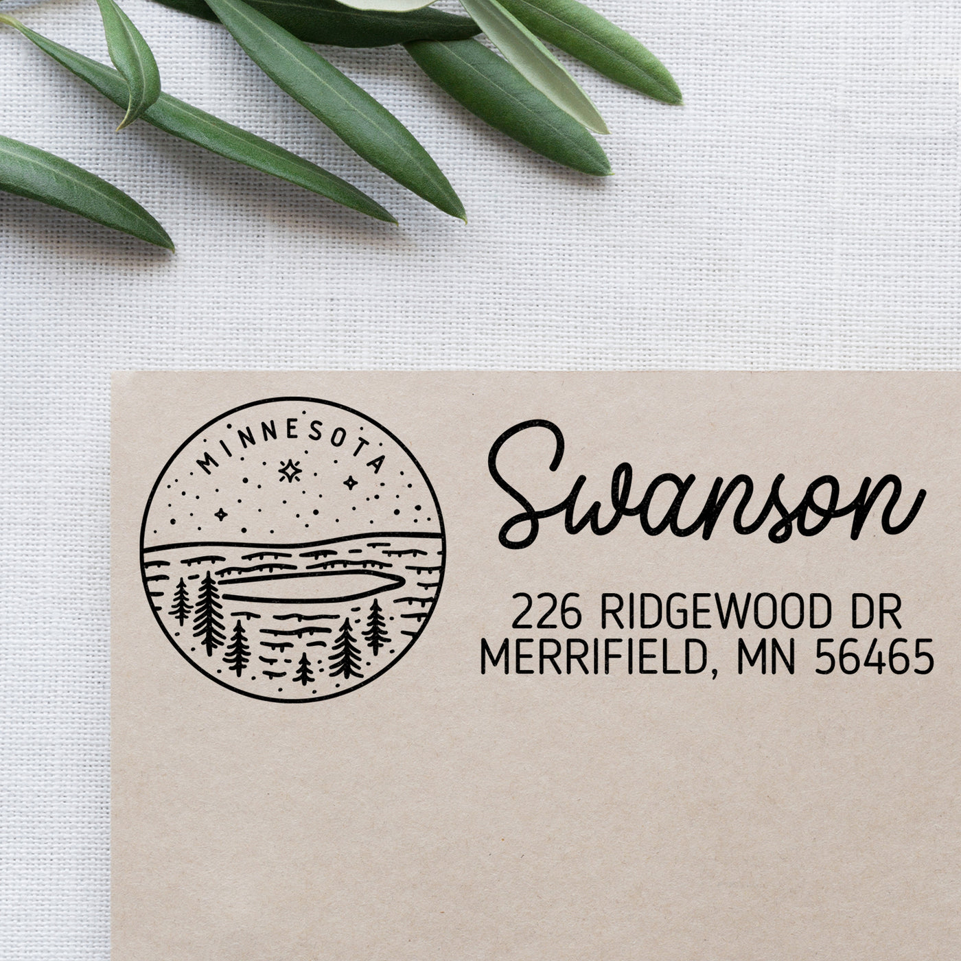 Minnesota Address Stamp - Boutique Stamps & Gifts