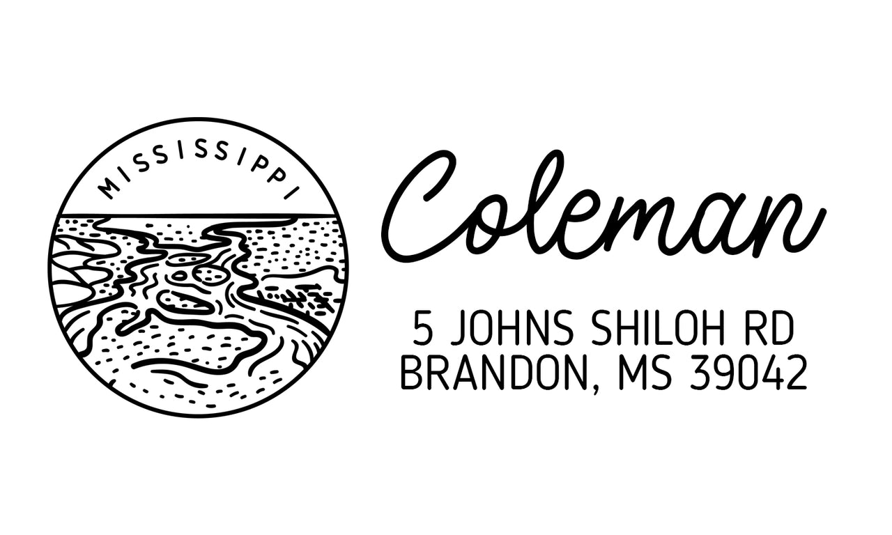 Mississippi Address Stamp