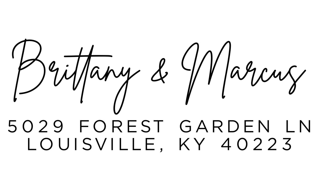 Modern Couple Address Stamp