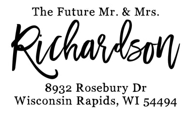 The Future Mr. & Mrs. Farmhouse Address Stamp