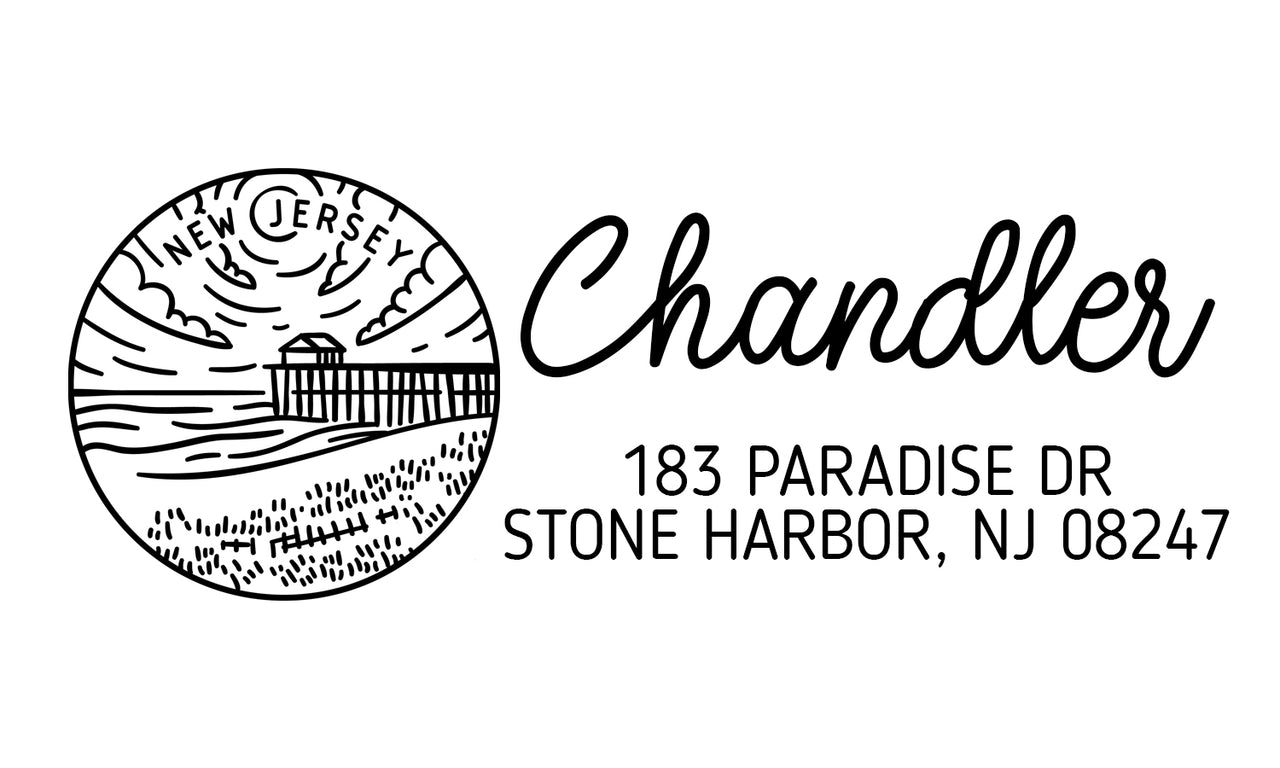 New Jersey Address Stamp