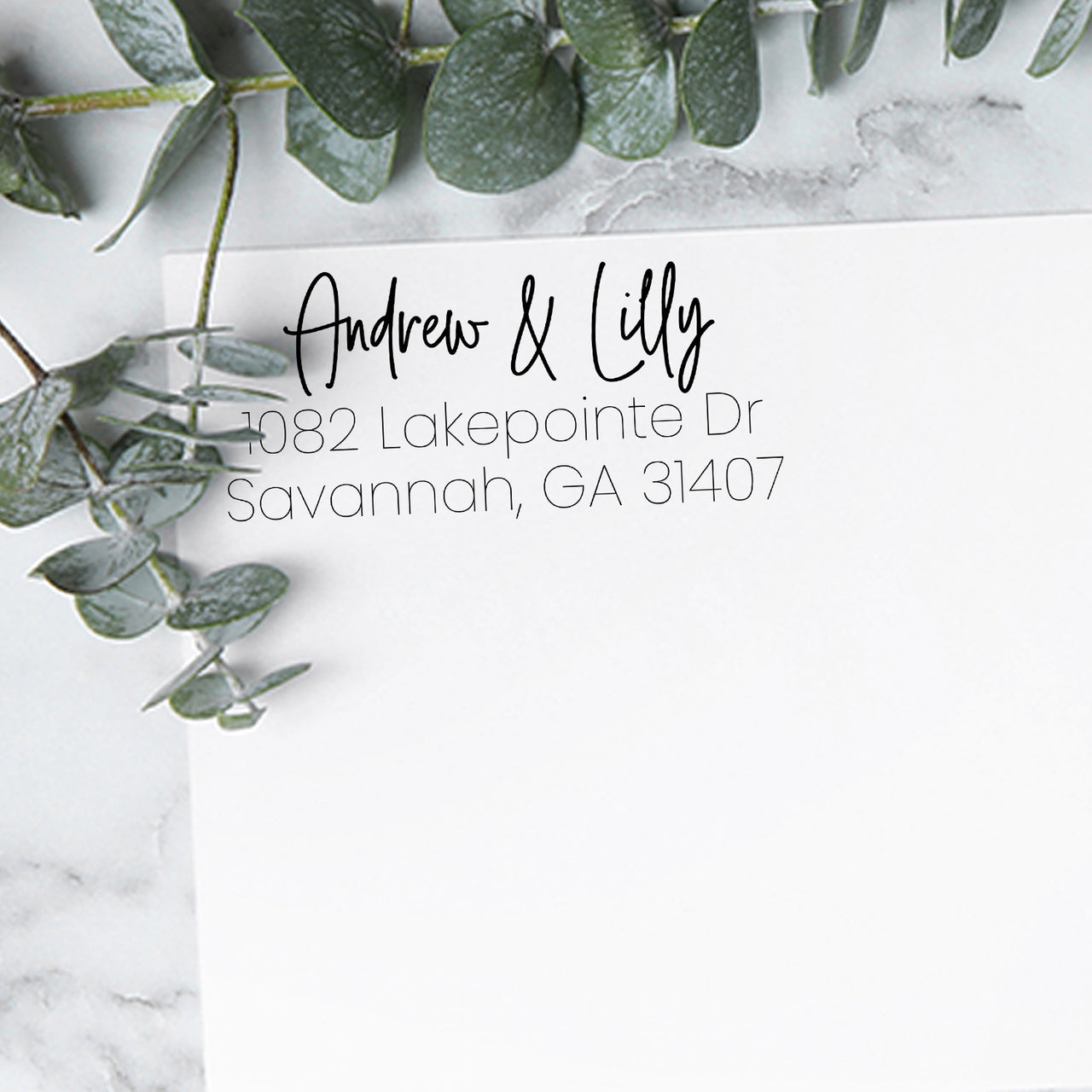 Nice Couple Address Stamp