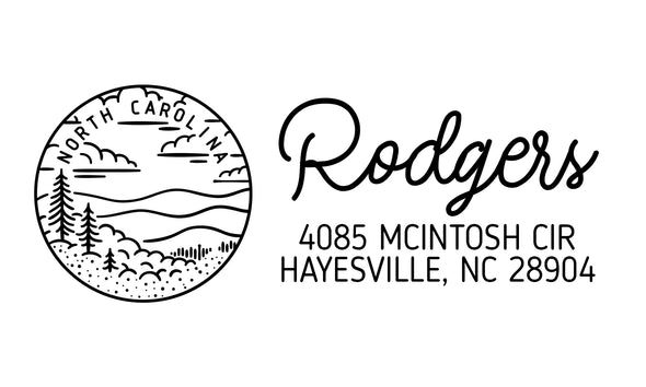 North Carolina Address Stamp