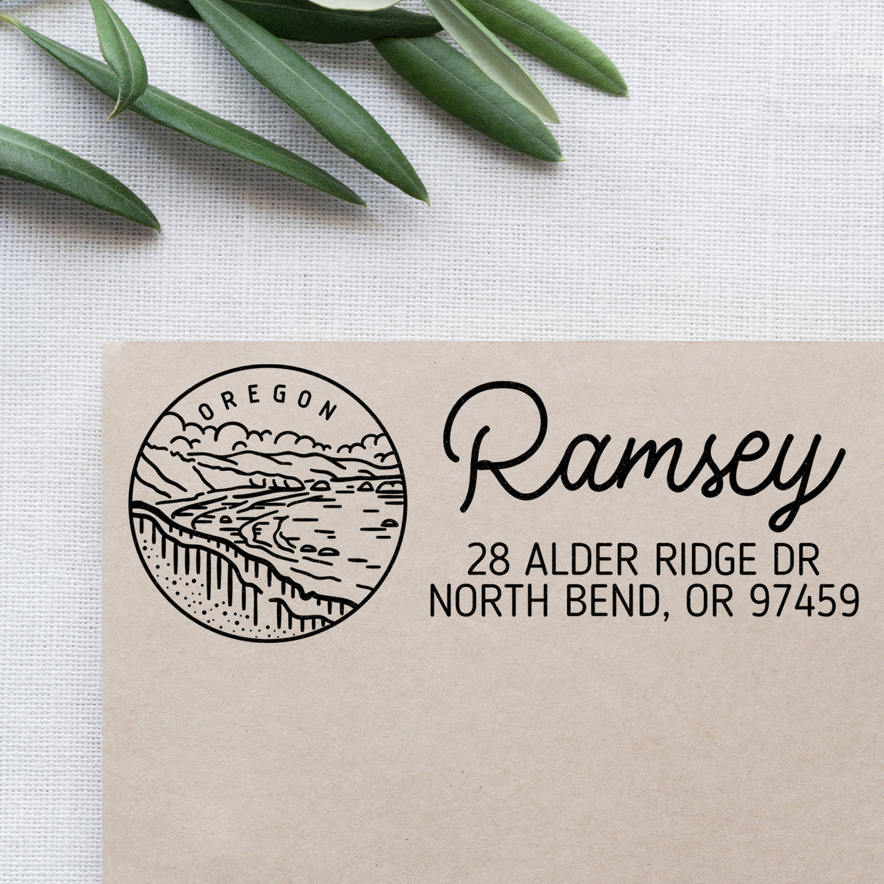 Oregon Address Stamp