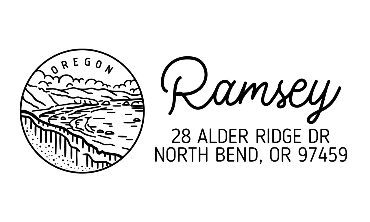 Oregon Address Stamp