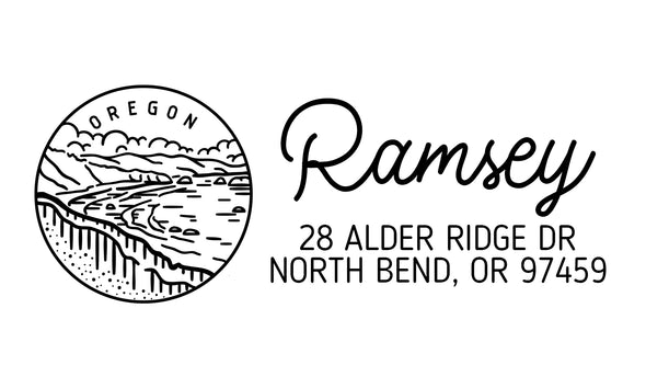 Oregon Address Stamp
