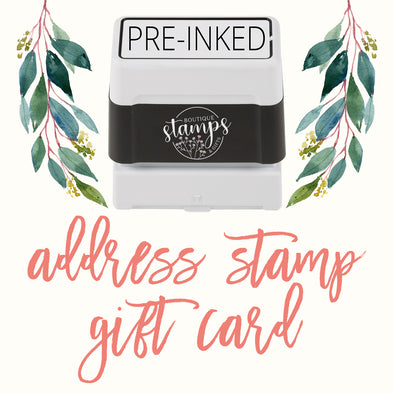 Pre-Inked Address Stamp Gift Card