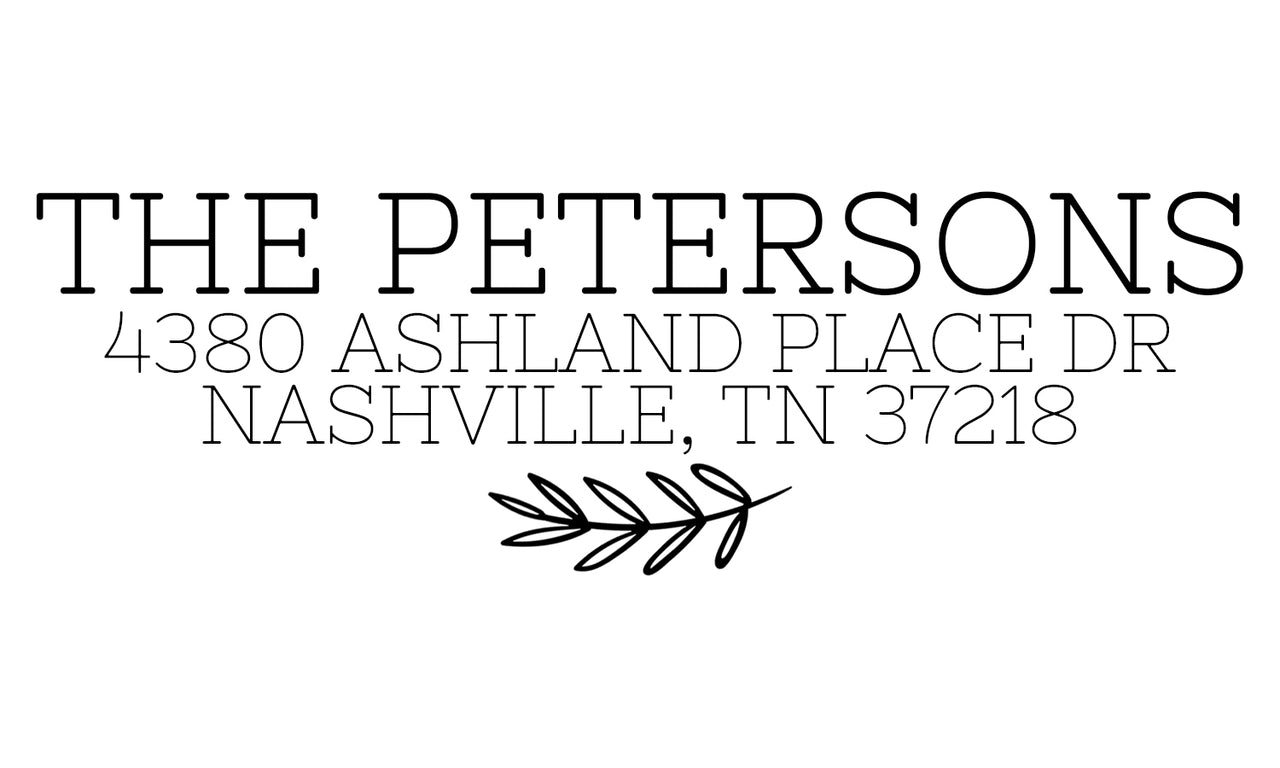 The Petersons Address Stamp
