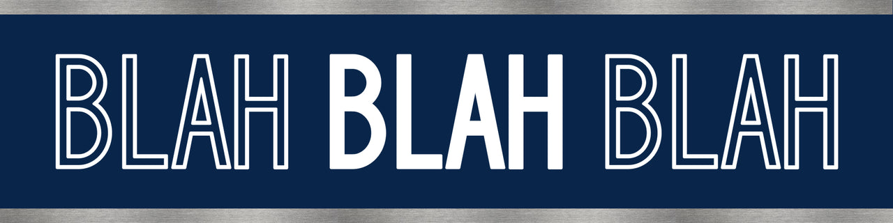 Blah Blah Blah Desk Plate