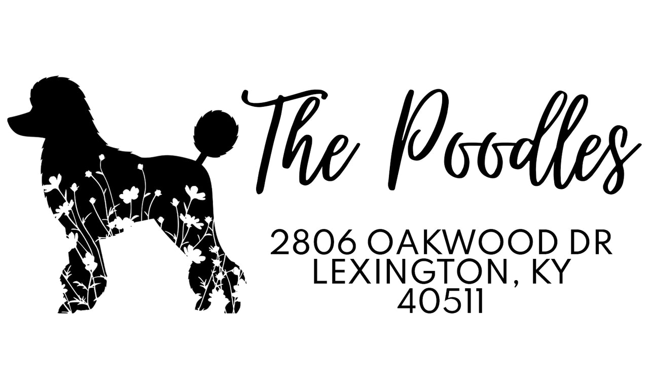 Poodle Address Stamp