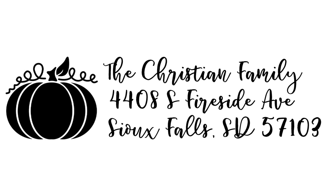 Pumpkin Address Stamp
