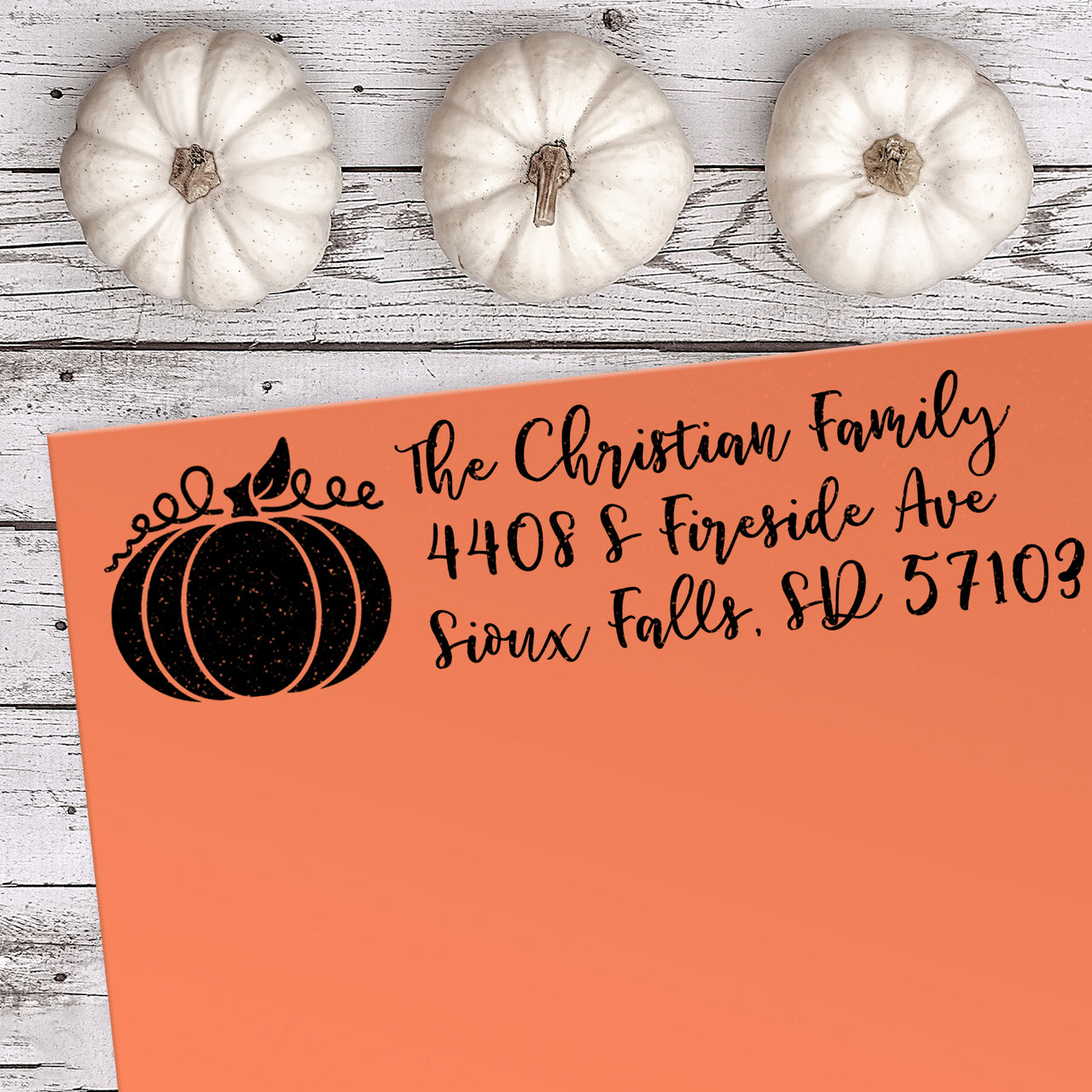 Pumpkin Address Stamp
