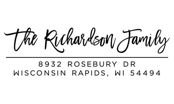 The Richardson Family Address Stamp
