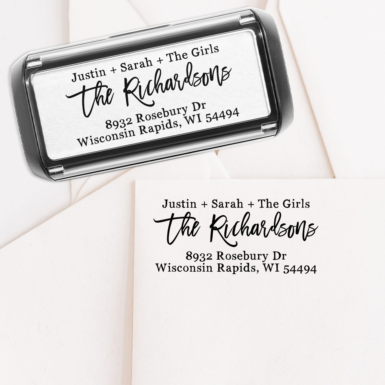 The Richardsons Family Address Stamp