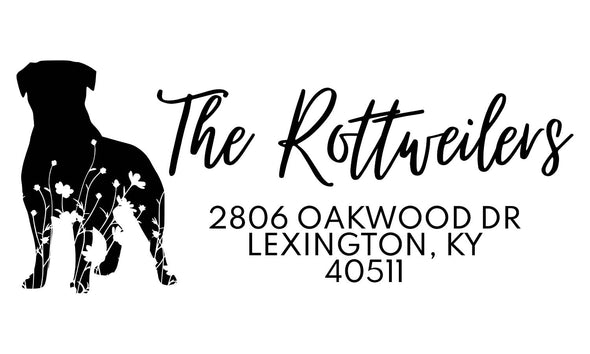 Rottweiler Address Stamp
