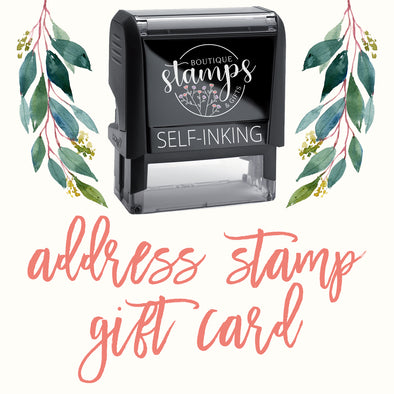 Self-Inking Address Stamp Gift Card